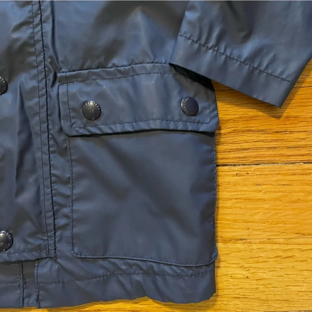 GAP | Jersey Lined Navy Blue Raincoat | 12-18 mo